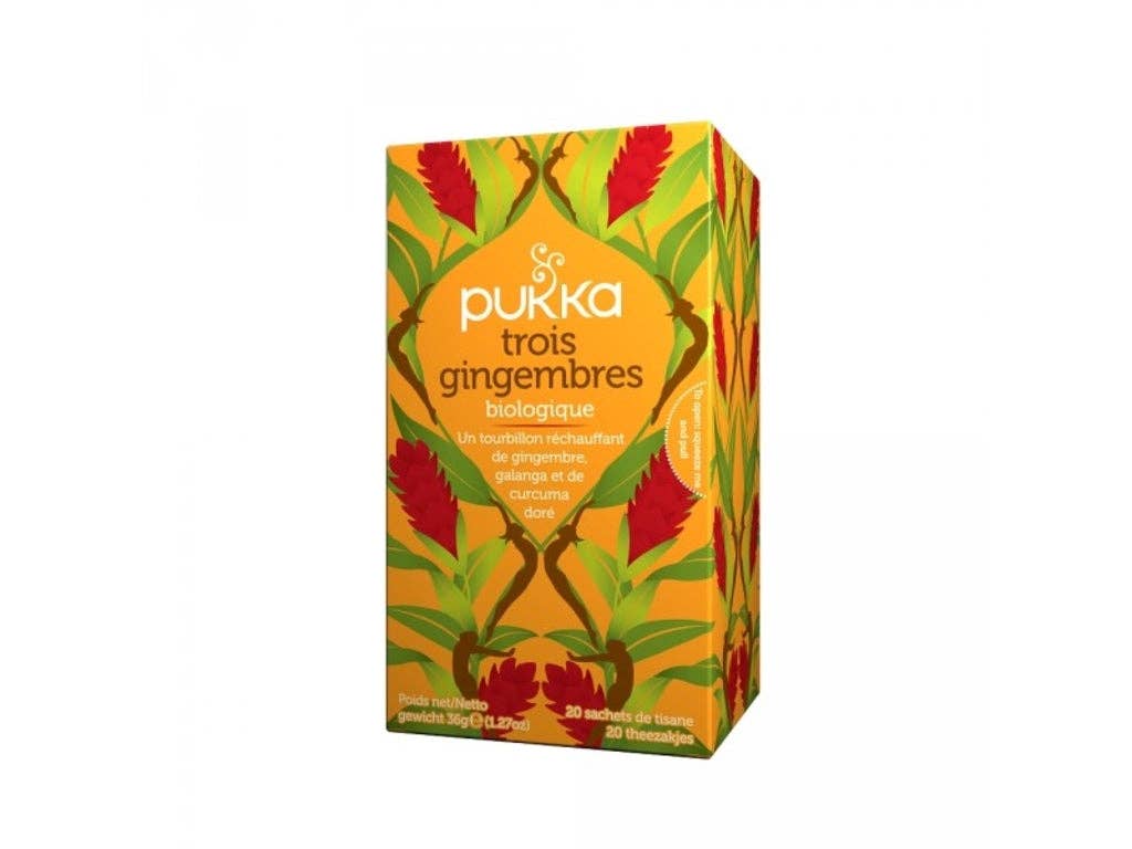 Ecohesens - Wholesale Health/Detox Tea - Organic Three Ginger Infusion - box of 20 bags - Pukka1