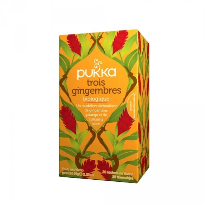 Ecohesens - Wholesale Health/Detox Tea - Organic Three Ginger Infusion - box of 20 bags - Pukka1
