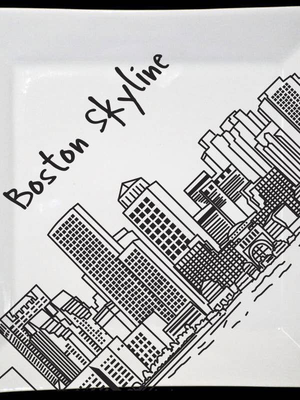 Boston Skyline Small Square for wholesale by The Dish