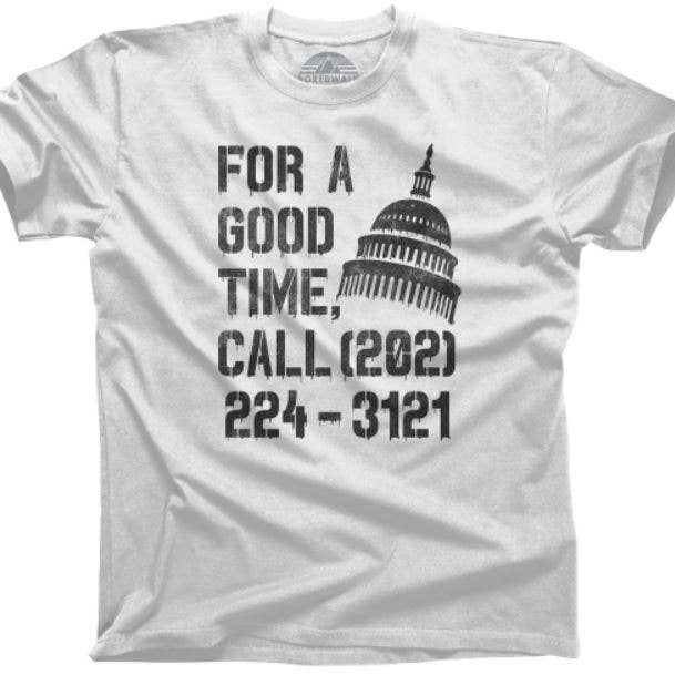 Boredwalk - Wholesale Screen Printed T-Shirt - Men's - Men's For A Good Time Call Congress T-Shirt4