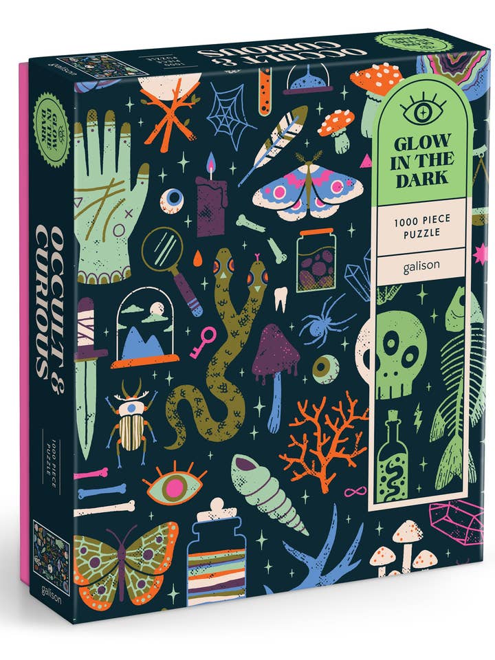 Occult and Curious 1000 Piece Glow in the Dark Puzzle for wholesale by Chronicle Books