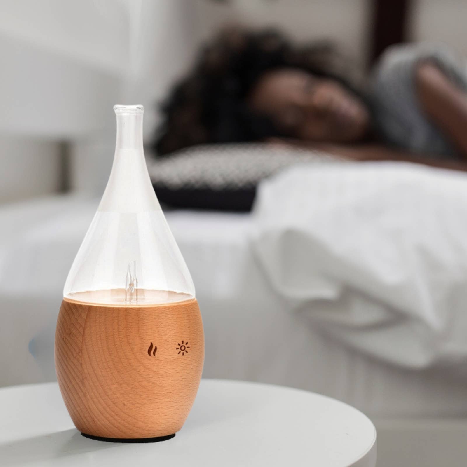 Zen'Arôme - Venta al por mayor Difusores eléctricos - Nebulizador Difusor de Aceites Esenciales de Madera y Vidrio Boléa10