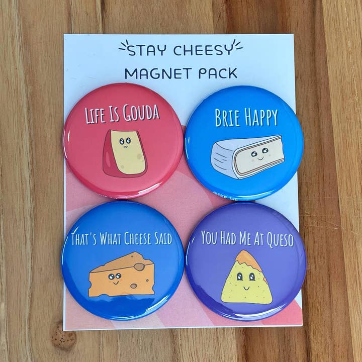Håll Cheesy Magnet Pack av puns för wholesale av SKP ink