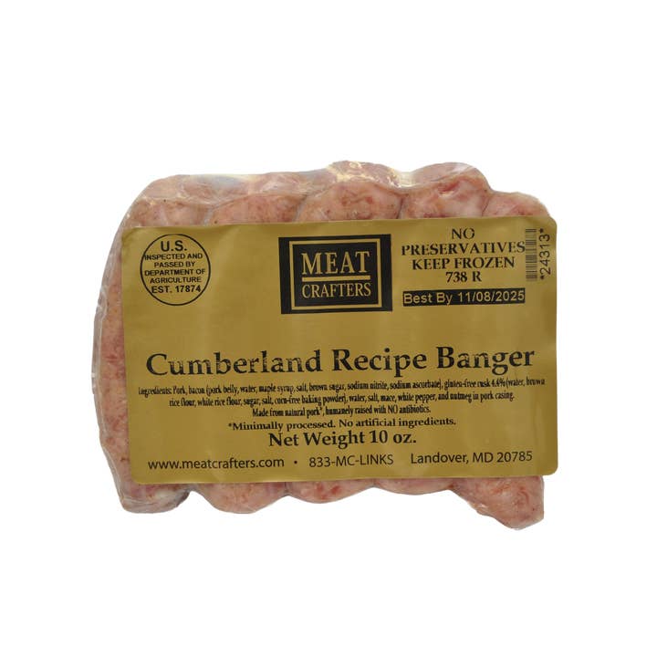 MeatCrafters Inc. - Wholesale Sausage - Cumberland Bangers Sausage Links: English-Style