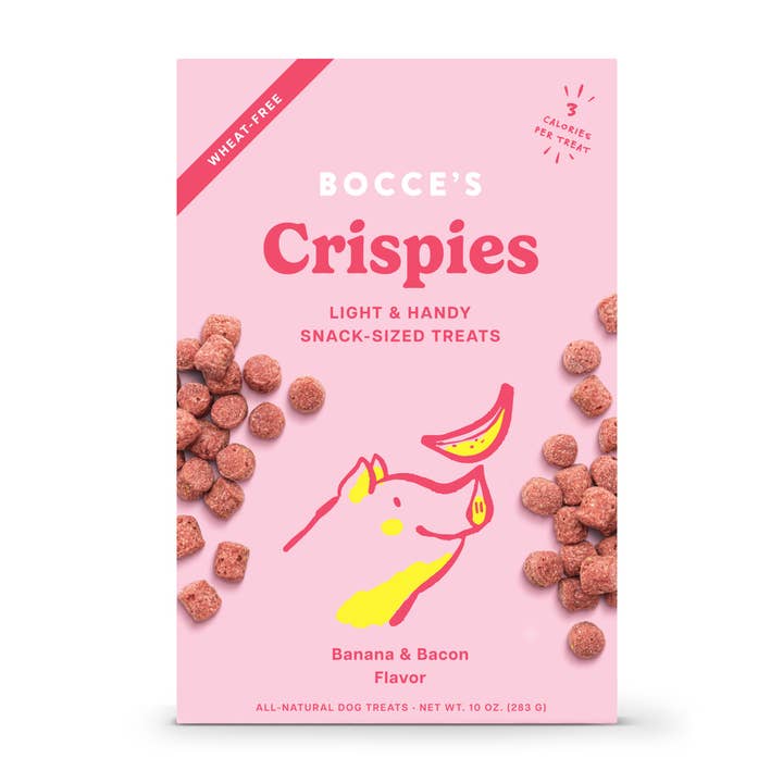 Bocce's Bakery Banana + Bacon Crispies Dog Treats 10oz for wholesale by Pet Palette Distribution