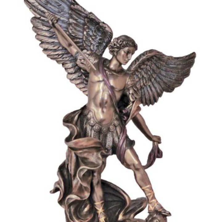 Goldscheider of Vienna - Wholesale Decorative Figurine - St. Michael Statue in Cold Cast Bronze 14.5"0