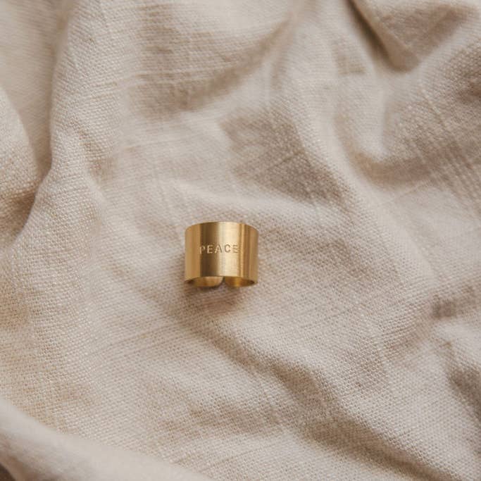 14K Peace Ring for wholesale by The Vintage Sparrow
