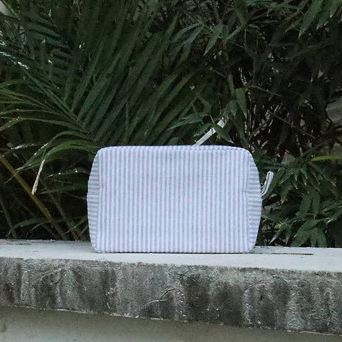 APHISON - Wholesale Makeup/Cosmetic Bag - RTS-25pc Seersucker Cosmetic Bag