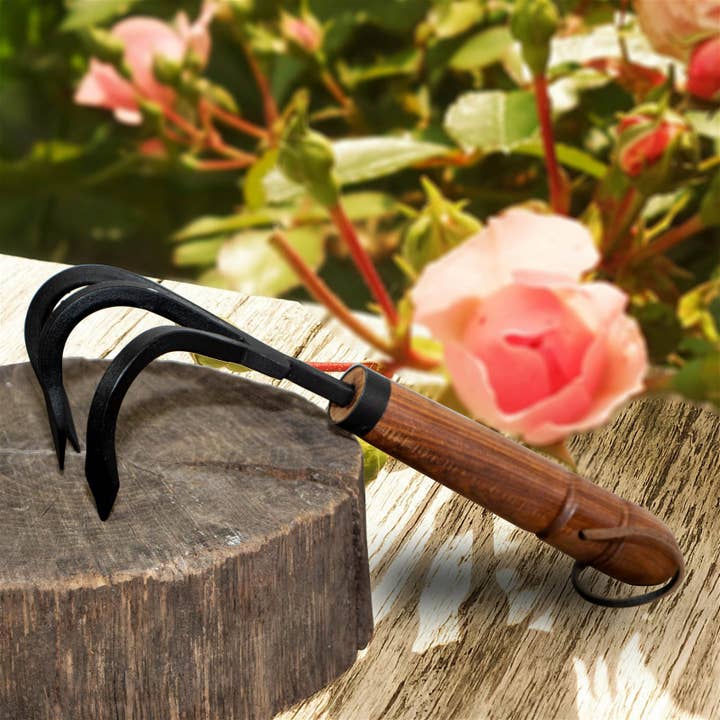 Zappa in ghisa per giardinaggio con manico in legno sostenibile per la vendita all'ingrosso da parte di Antikas