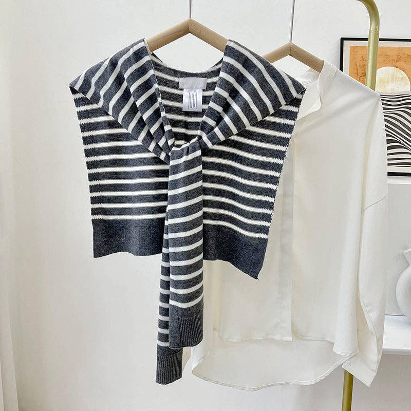 VividLux – Engroshandel Wrap - Dame – Hyggeligt strikket stribet sjal AL-9310895