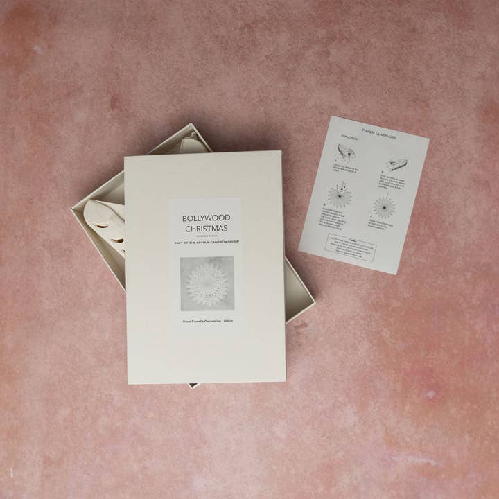 Bollywood Christmas - Wholesale Wall Accent - Cumulus White Paper Large Wall Hanging Decoration - 100cm6