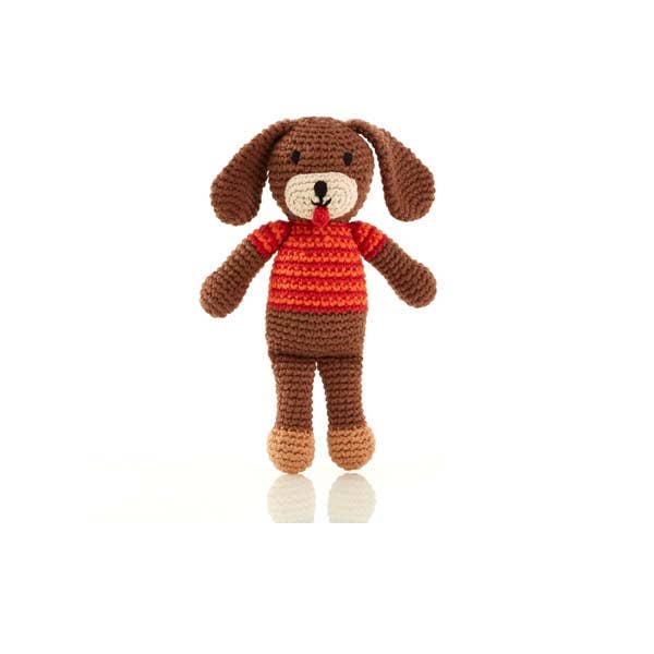 Pebblechild - Venta al por mayor Peluche - Niños y bebés - Sonajero de perro de juguete de ganchillo para bebé niño