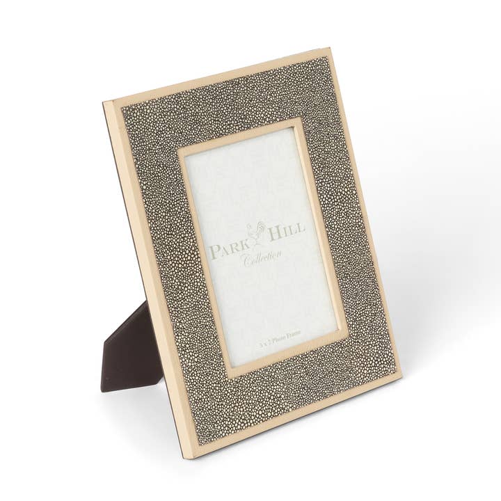 Park Hill Collection Shagreen Pattern Leather Photo Frame, M for wholesale by Park Hill Collection