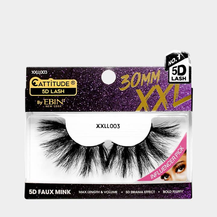 EBIN NEW YORK - Wholesale False/Fake Eyelashes - CATTITUDE 5D 30MM XXL LASHES - 33