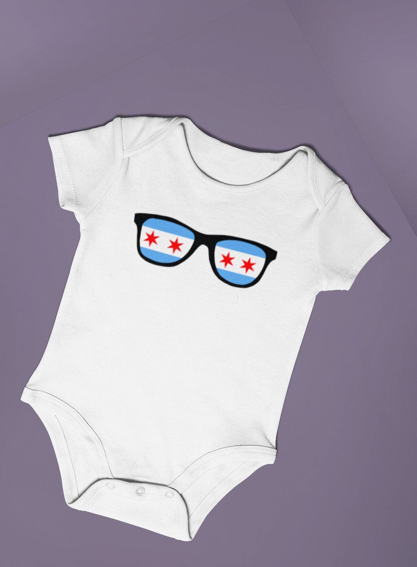 34Designed - Wholesale Bodysuit (Non-Footed) - Baby - Chicago Flag Onesie for Babies!2