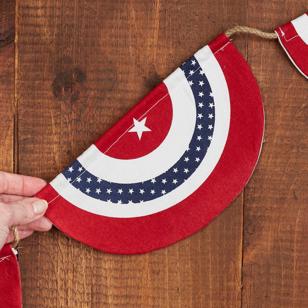 Factory Direct Craft - Wholesale Bunting/Garland -  American USA Flag Bunting Fabric and Jute Garland 3