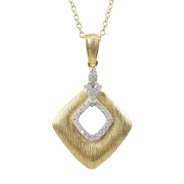 Guld CZ vedhæng for engroshandel hos Dlux Jewels