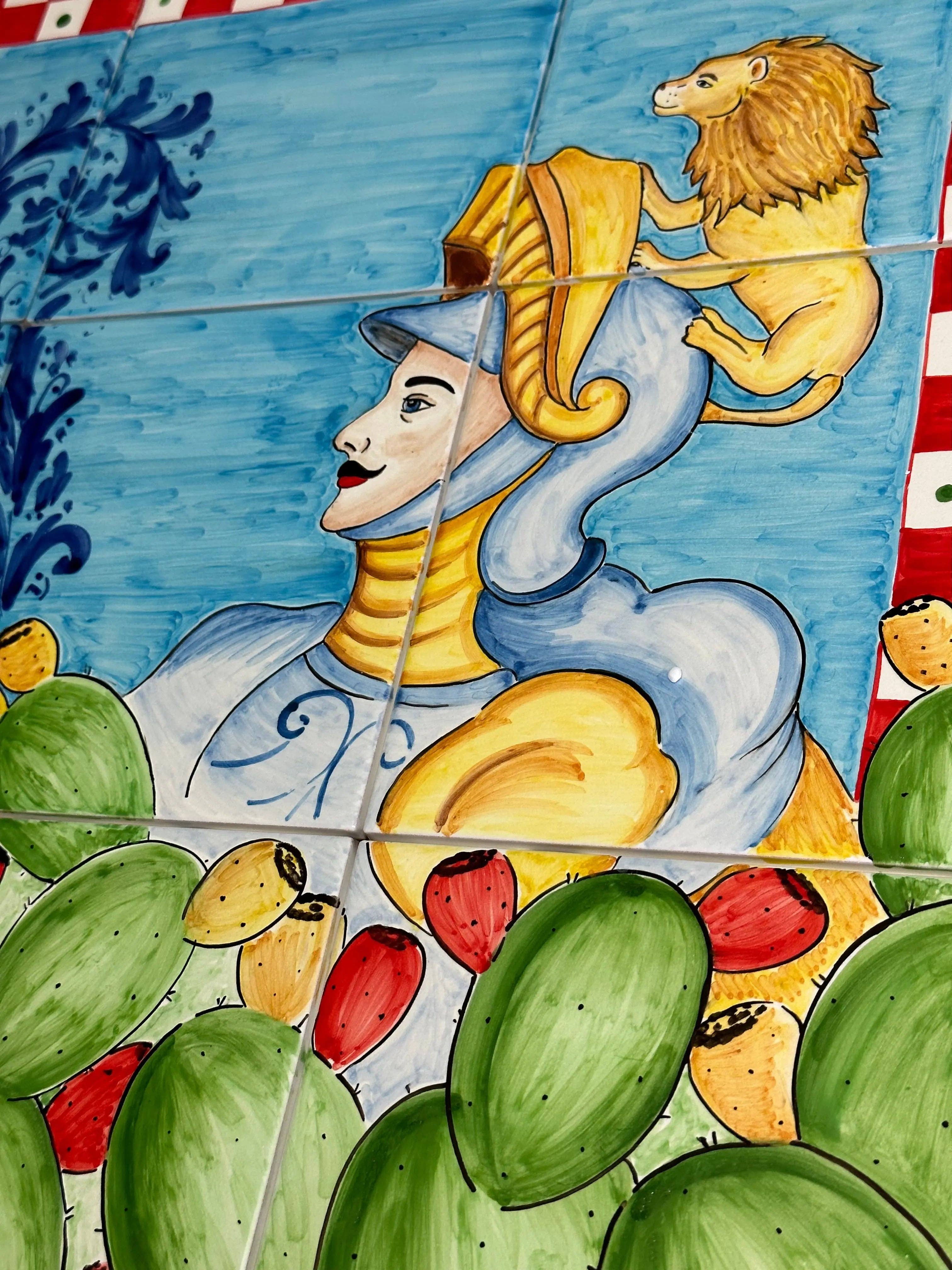 DD Ceramiche Siciliane - Wholesale Wall Tile - Paladino Ceramica Caltagirone Mosaic Panel cm 60x60 Hand-decorated tiles2