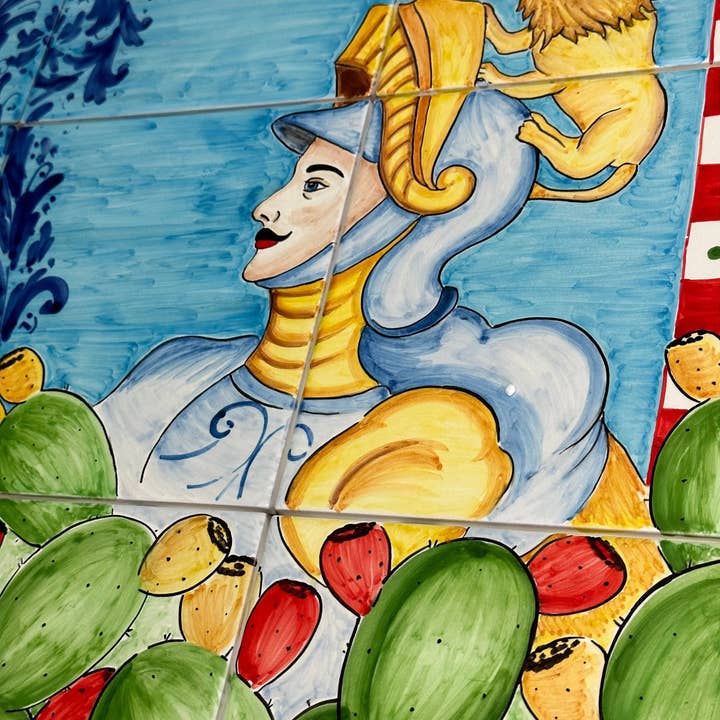 DD Ceramiche Siciliane - Wholesale Wall Tile - Paladino Ceramica Caltagirone Mosaic Panel cm 60x60 Hand-decorated tiles2