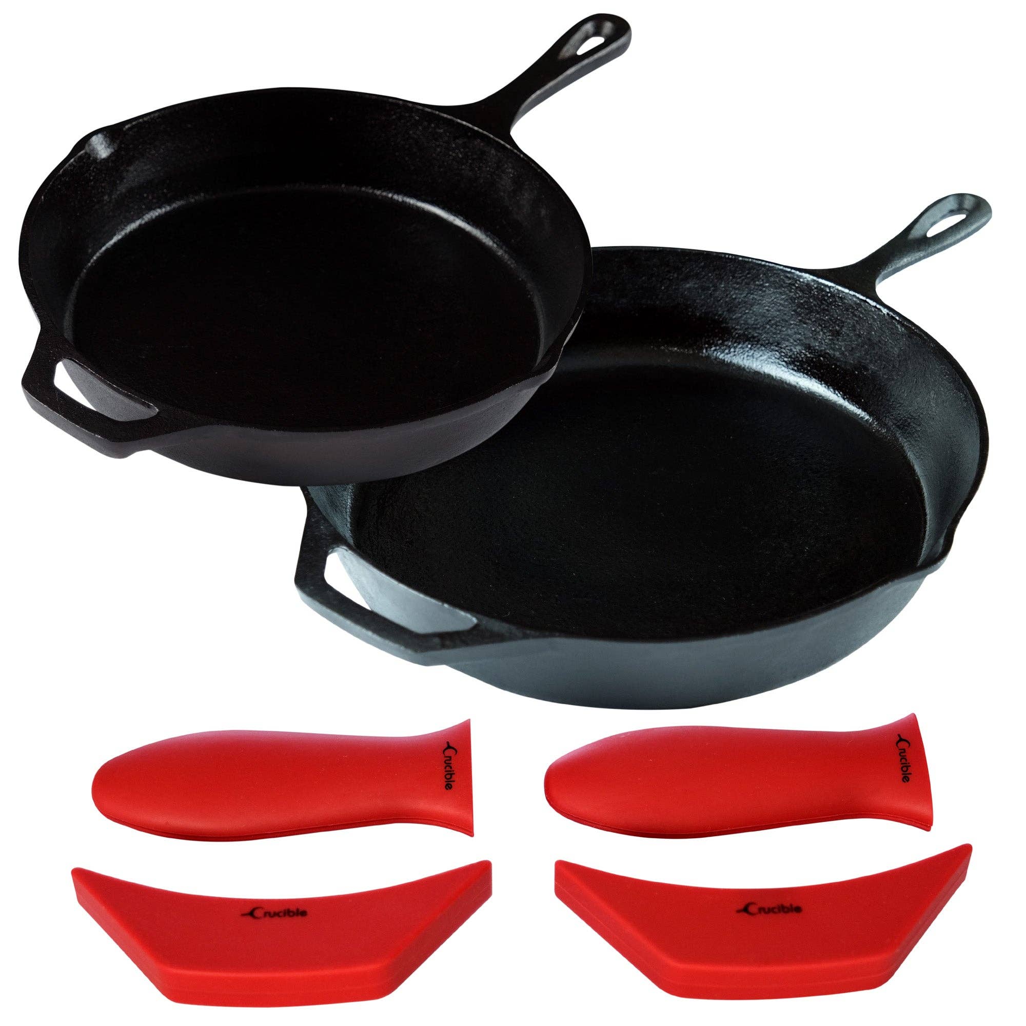 Crucible Cookware - Wholesale Cast Iron Skillet - Cast Iron Skillet Set 12-Inch (30,5 cm) & 10.25-Inch (26 cm)0