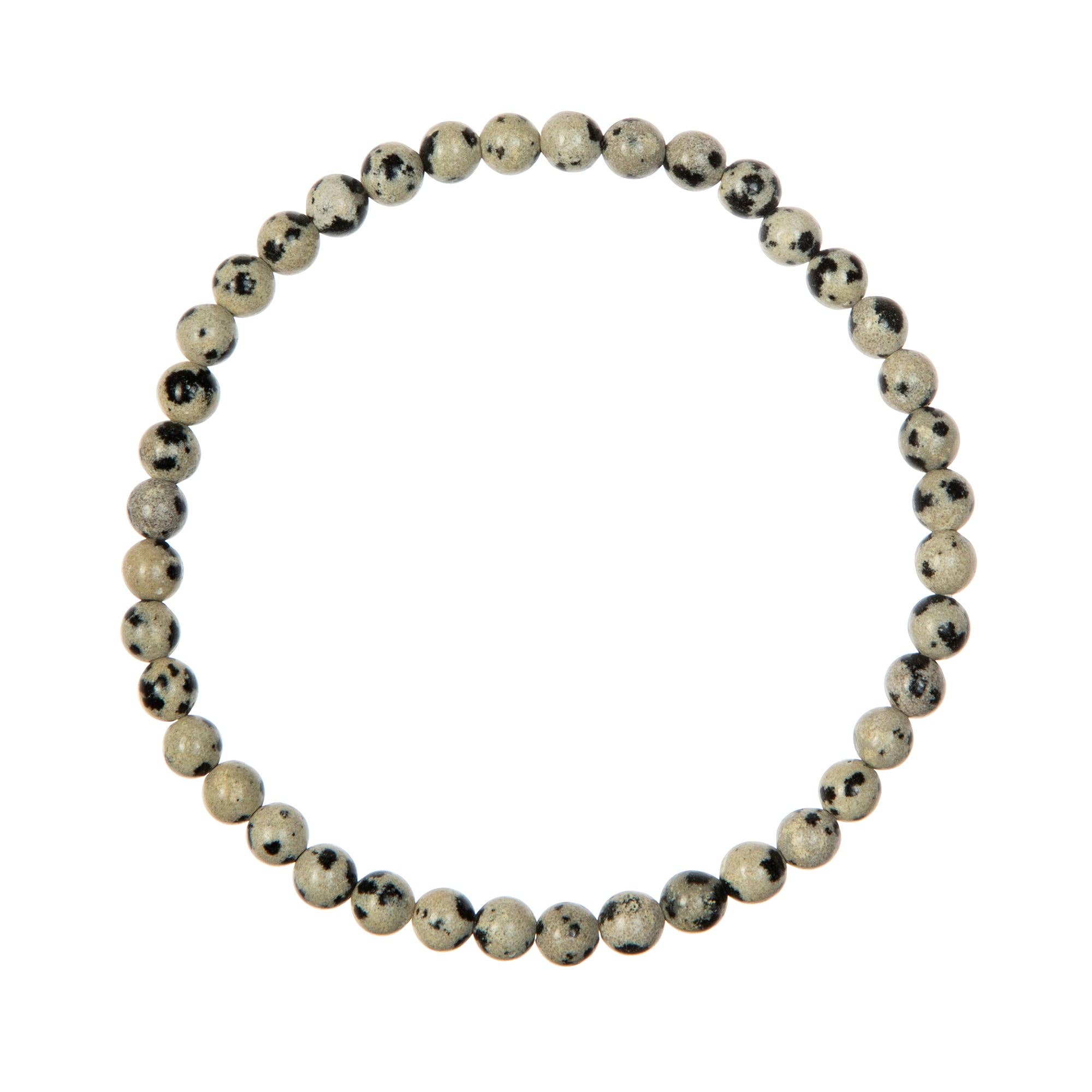 Ole – wholesale Beaded bracelet – Dalmatian Stone Stretch Bracelet B1990-4MM0