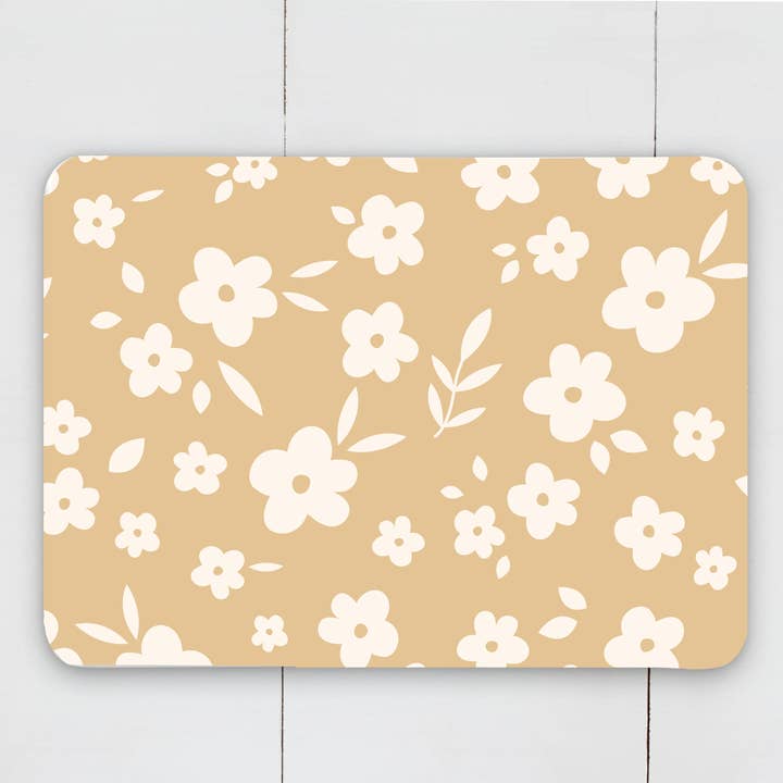 Tan Floral Mousepad voor wholesale door Checkered Apron Studio