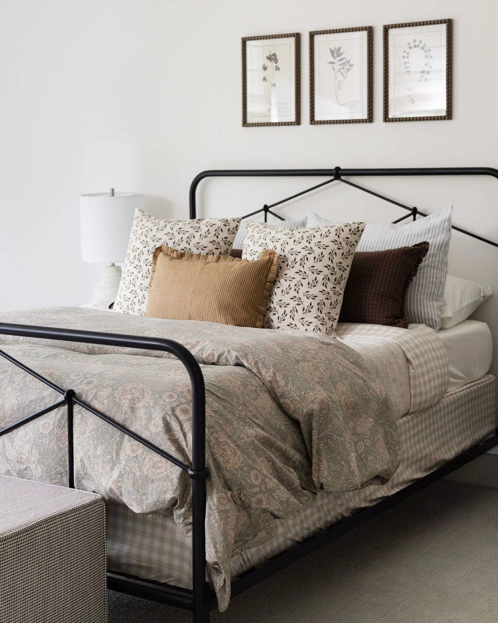 Linen & James - Wholesale Throw Pillow Cover - Foster | Brown Tan Pleated Ruffle Linen Stripe Pillow Cover10