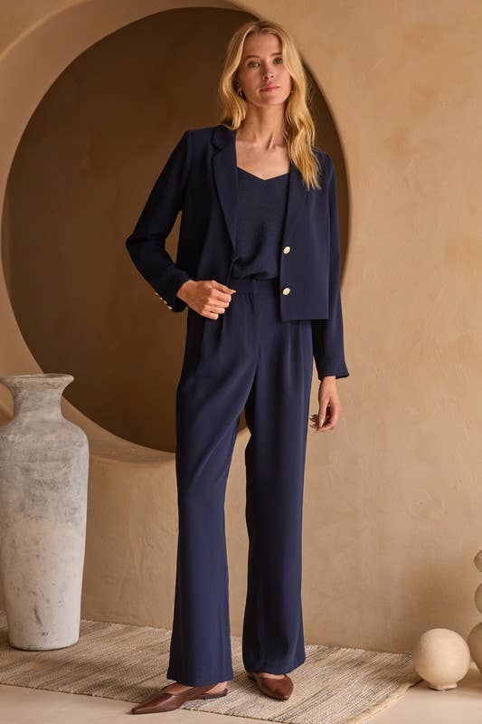 SKIES ARE BLUE - Vente Pantalon – femme - Pantalon large taille haute1