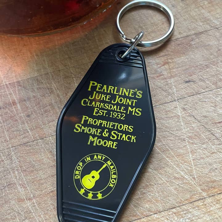 Motel Key Fob - Pearline's Juke Joint (Sinners) for wholesale by The 3 Sisters Design Co.