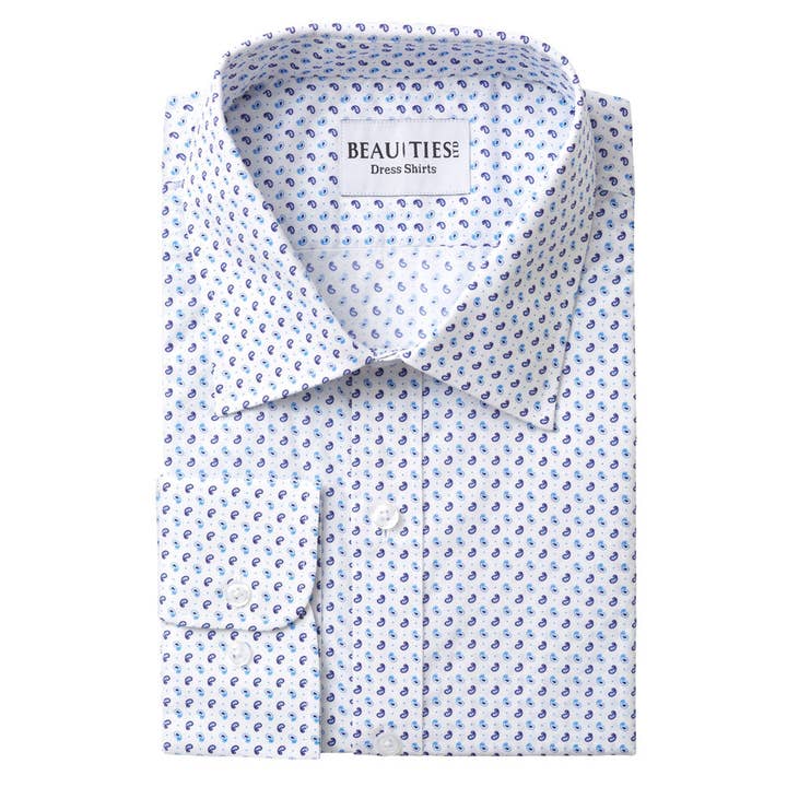Blue Paisley Dress Shirt for wholesale by Beau Ties of Vermont