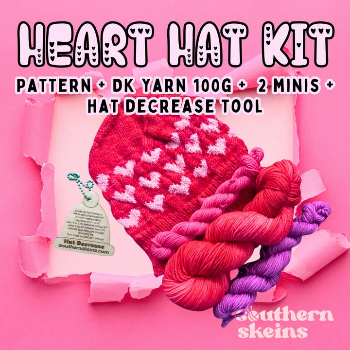 Heart Hat Kit for wholesale by Southern Skeins