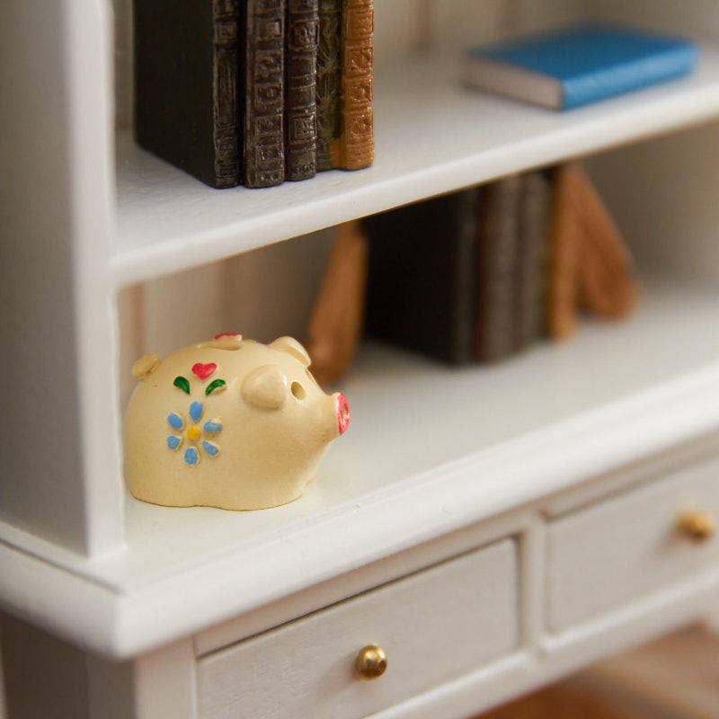 Factory Direct Craft – wholesale Money/piggy bank – Miniature Ceramic Cream Piggy Bank - 5/8" x 5/8"2