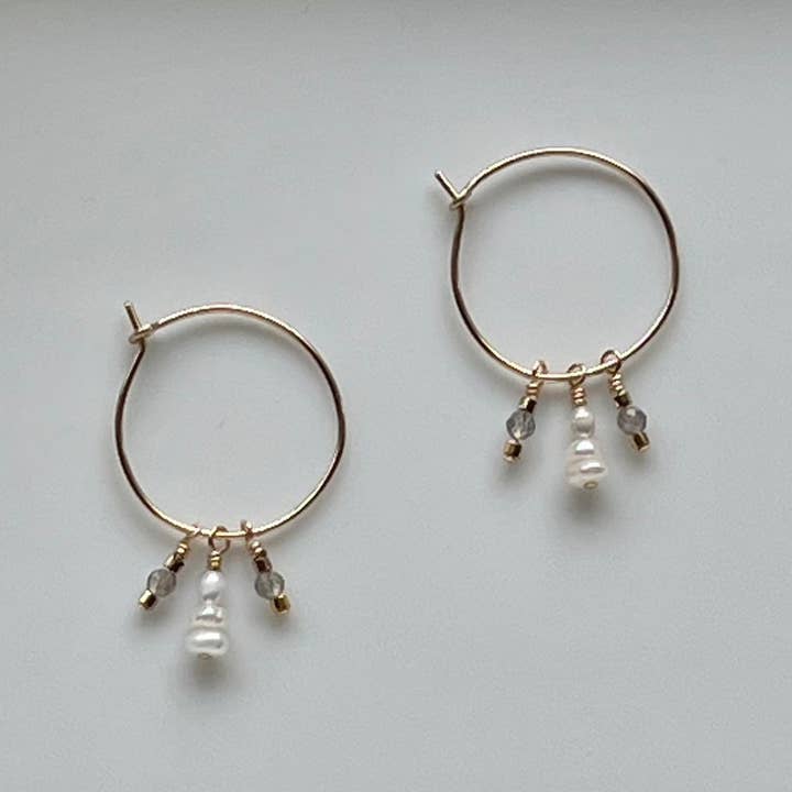 Rainbow Stone Hoop Øreringe for engroshandel hos AyaKazari