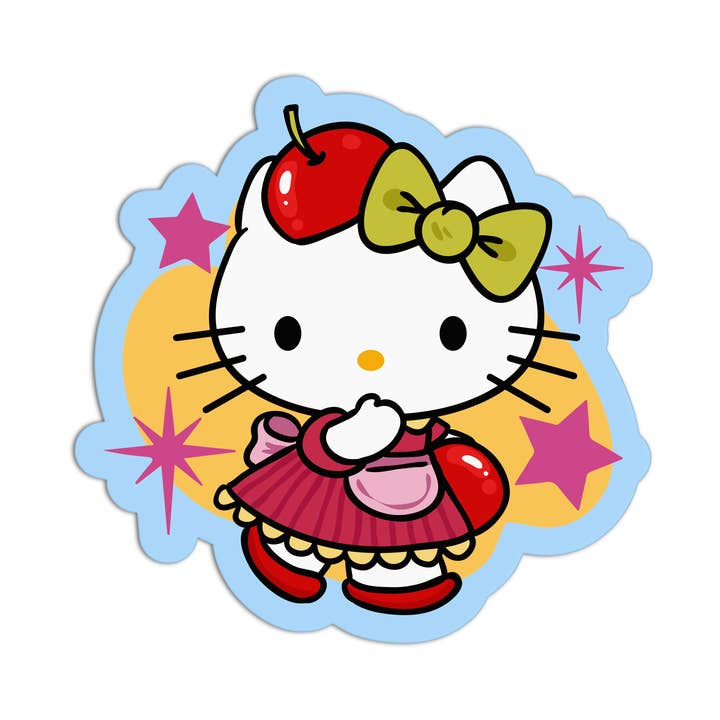 Girls Printing House – wholesale Sticker – Cherry Pop Kitty Hello Cat Cherry Stickers 0
