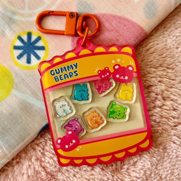 Stars and Sprinkles - Vente Porte-clés – enfant - Porte-clés shaker oursons en gélatine