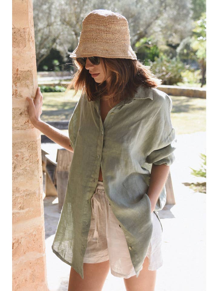 Beachwood The Label - Wholesale Button Down Shirt - Women's - The Palma Shirt // Sage2