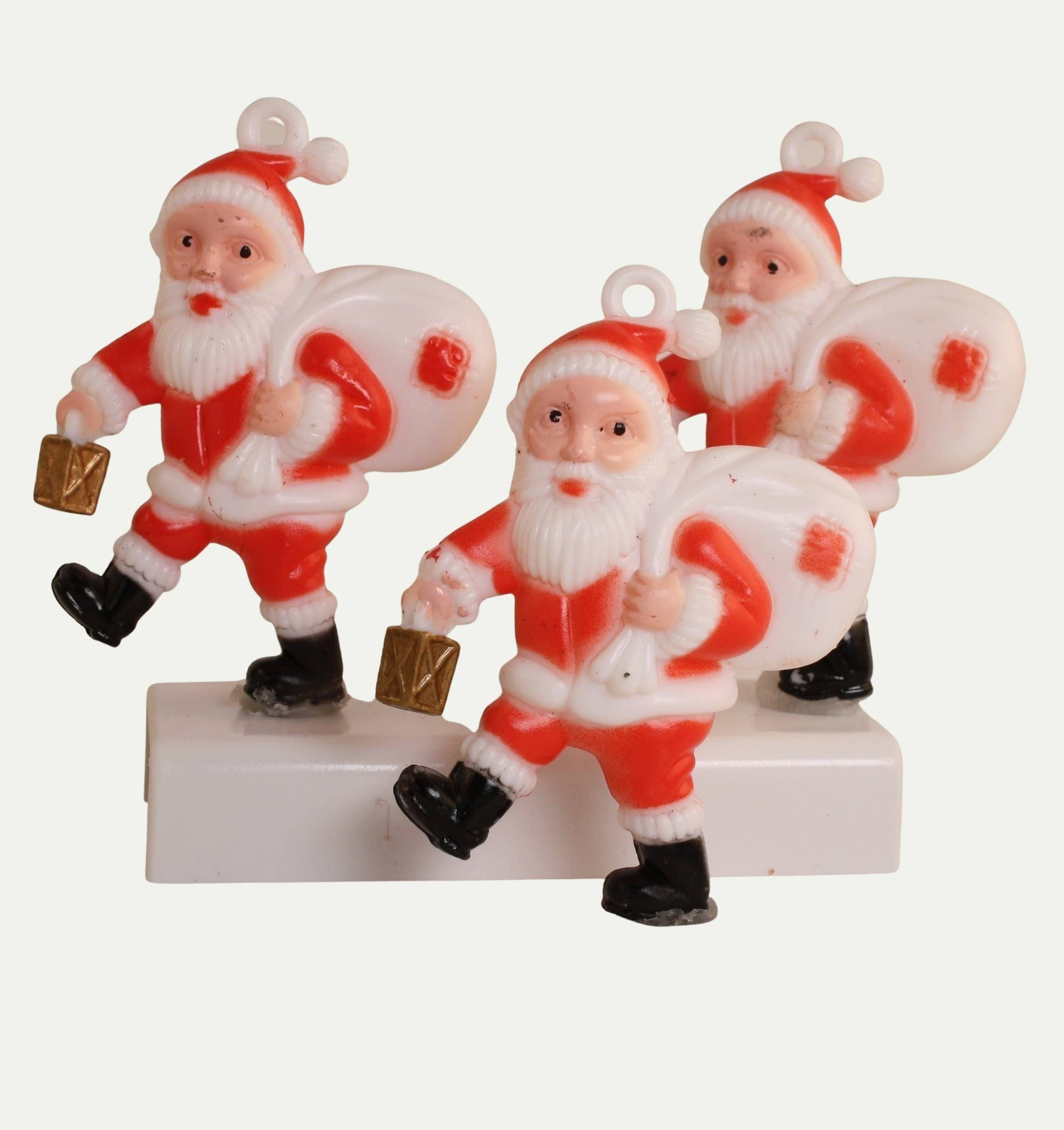 mischiare Babbo Natale in stile anni '60 in plastica - 5,7 cm di altezza - Set da 2 - Meyer Imports in vendita all'ingrosso su Faire4