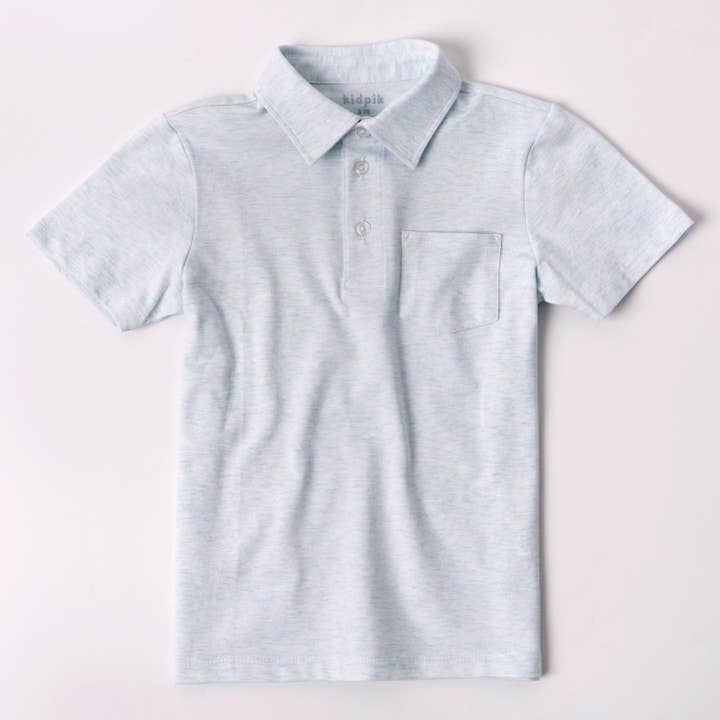 Heathered Pique Pocket Polo for wholesale by Kidpik