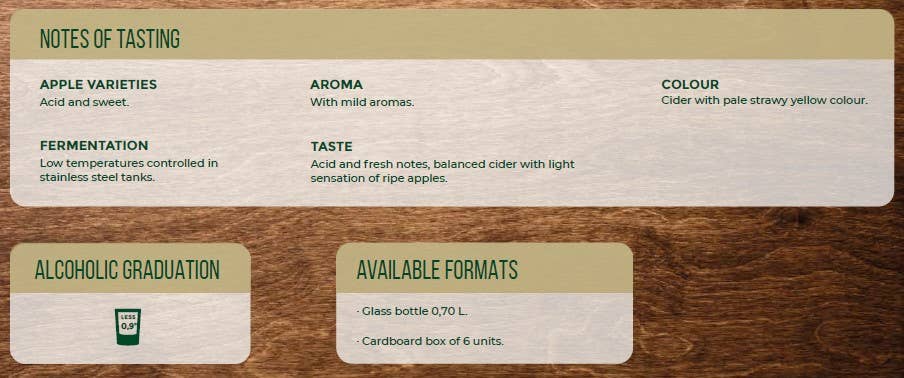 TRABANCO DISTRIBUCION Y EXPORTACION SL - Wholesale Non-Alcoholic Aperitif/Mocktail - Natural Cider Camin low alcohol1
