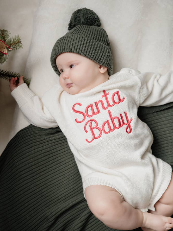 Pine Kids - Wholesale Jumpsuit - Baby - Santa Baby Knit Romper - Cloud2