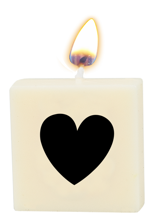 PD Party - Wholesale Novelty Candle - Letter candle - Heart (black)2