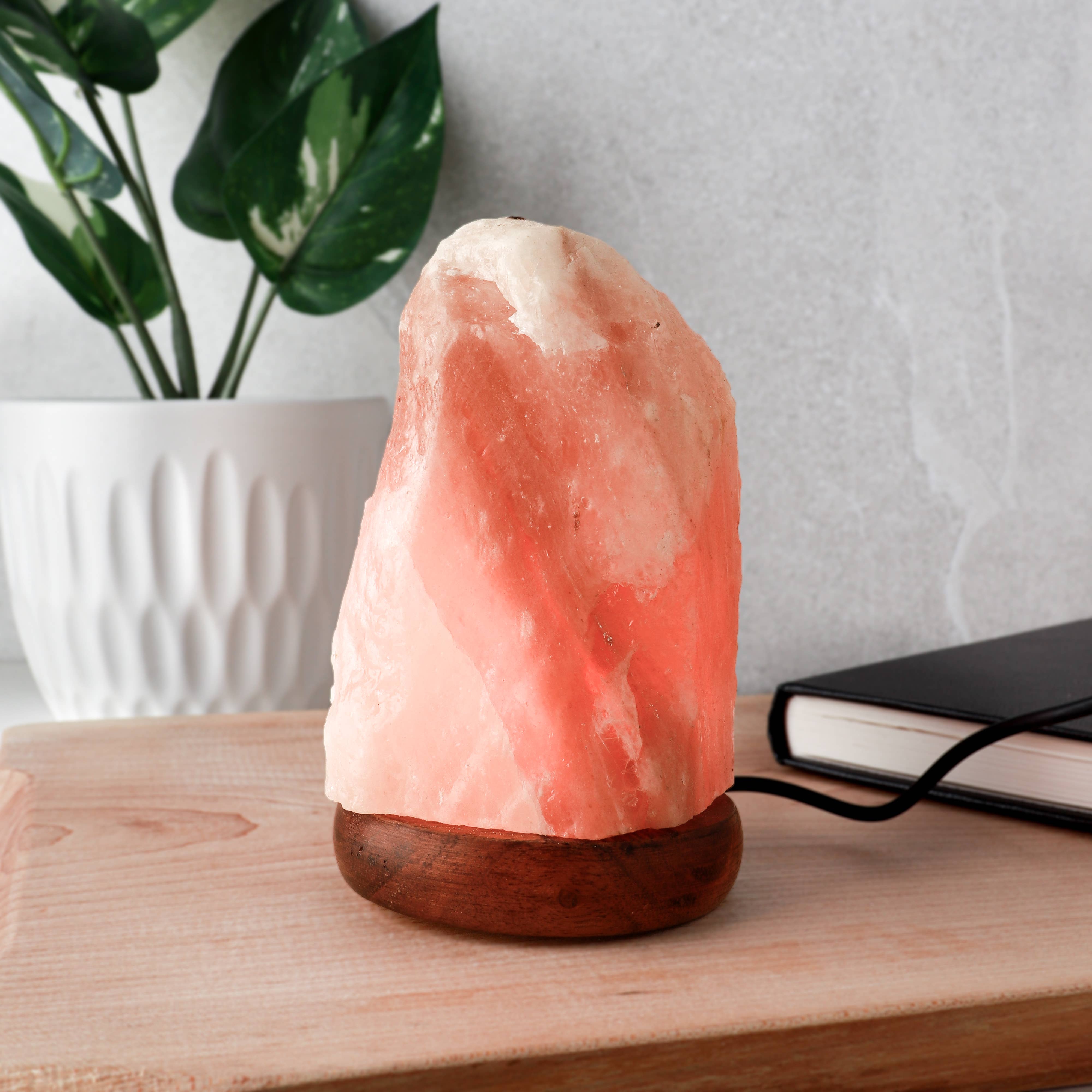 Natures Artifacts Inc - Venta al por mayor Lámparas decorativas/de escritorio - Lámpara de cristal de sal del Himalaya natural con USB2