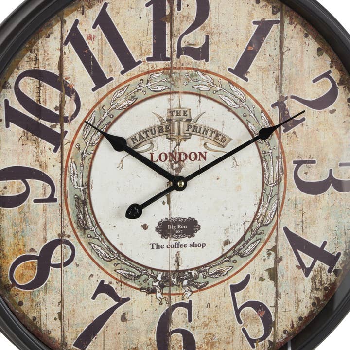 Import Corner - Wholesale Wall Clock - A-92217: METAL WALL CLOCK 20"W, 28"H7