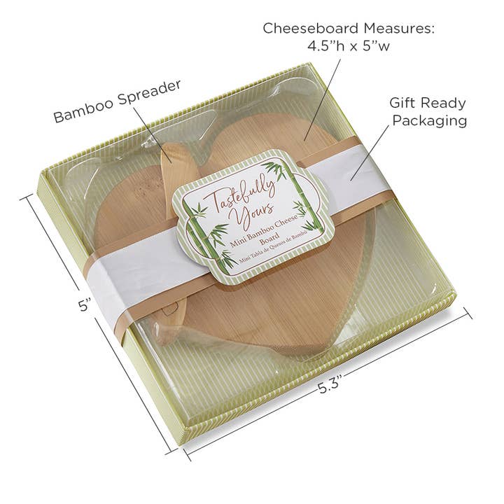 Kate Aspen - Wholesale Cheese Board - Tastefully Yours Heart Shaped Bamboo Cheese Board
