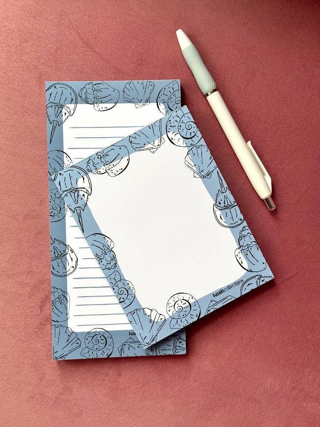 Summer Shell Notepad for wholesale by kash co studio