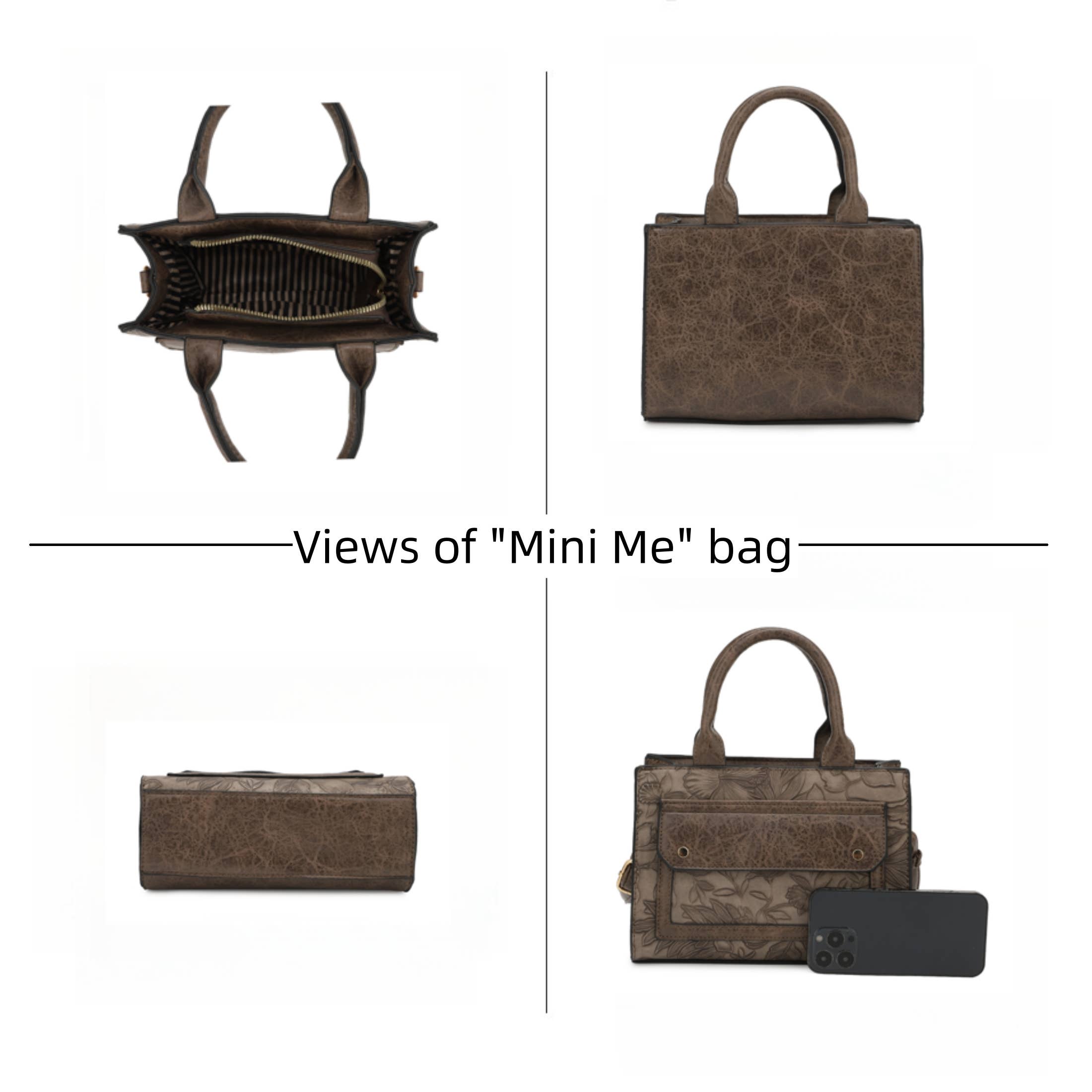 KAYLA+AVA - Vendita all'ingrosso Borsa tote - Donna - Set di borse tote con motivo floreale in rilievo Margaret Hibiscus6