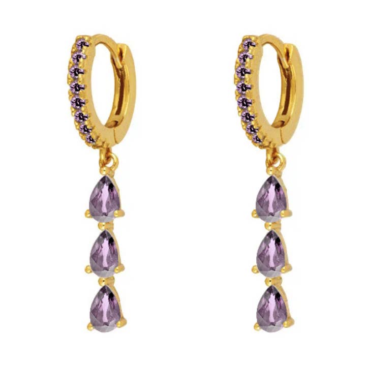 Örhängen marisol lila för wholesale av Rosies