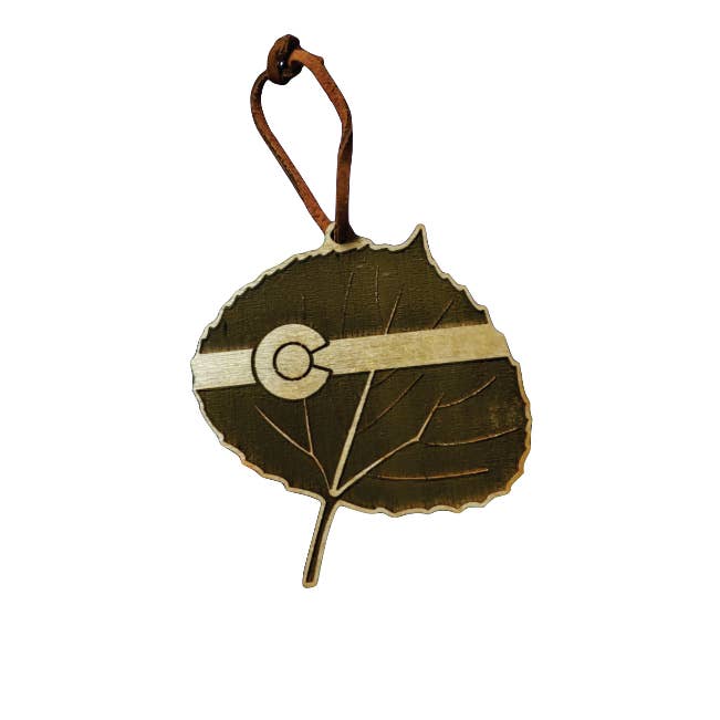 Sherwood - Wholesale Ornament - Colorado Aspen Leaf | Wooden Ornament - Birch