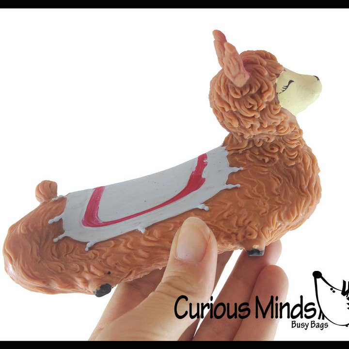 Curious Minds Toys - Wholesale Squishy Toy - Kids & Baby - 1 Sand Alpaca Llama - Sand Filled Squishy - Moldable Sensor5