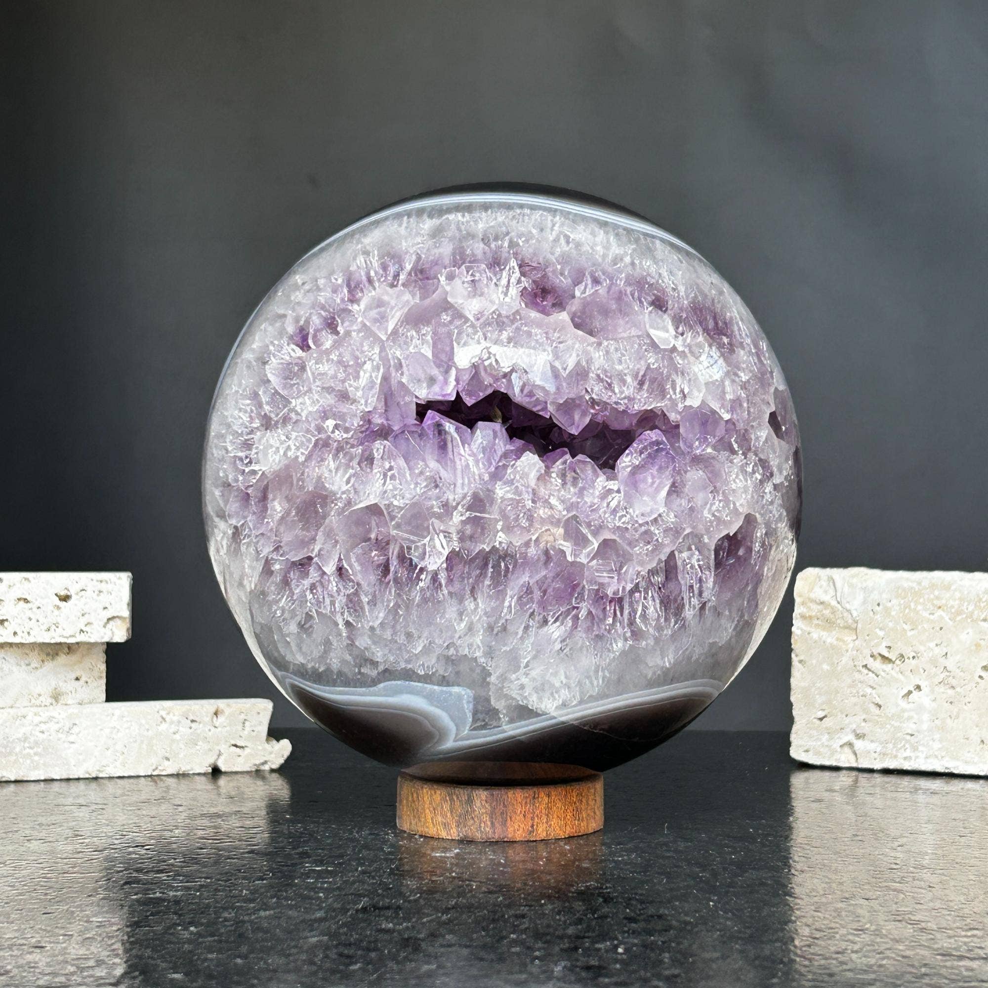 Deep Purple Project - Wholesale Spiritual Stone/Crystal - Amethyst Crystal Sphere 5